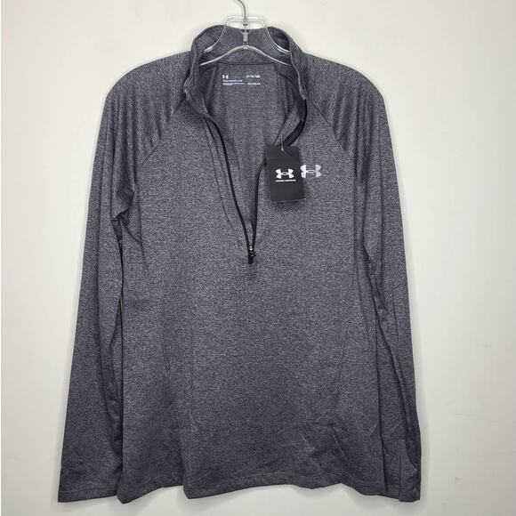 NWT Under Armour grey 1/4 zip long sleeve pullover - medium - Picture 2 of 5